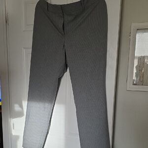 Ann Taylor NWT Gray Striped Dress Pants